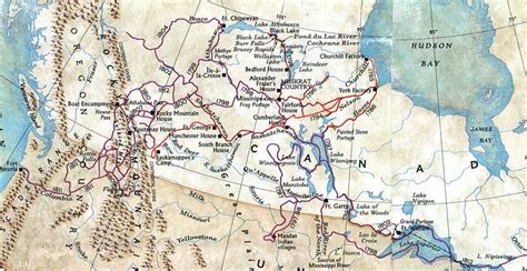 David Thomson"s Map | Fur Trade at Rocky Mountain House | Pinterest ...