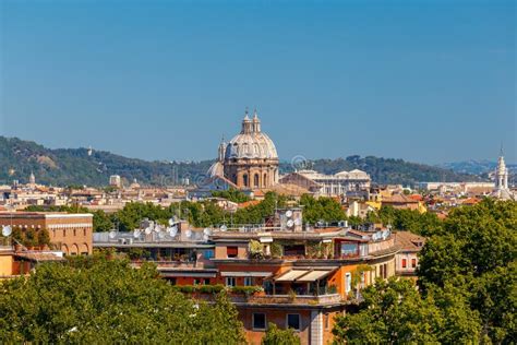 Rome. View of the City from the Aventine Hill. Stock Image - Image of cityscape, spiers: 96930679