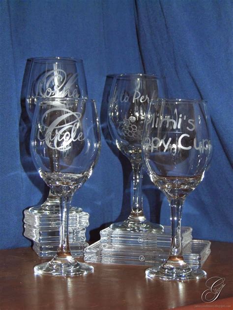 Jamie's Craft Room: Etched Wine Glasses