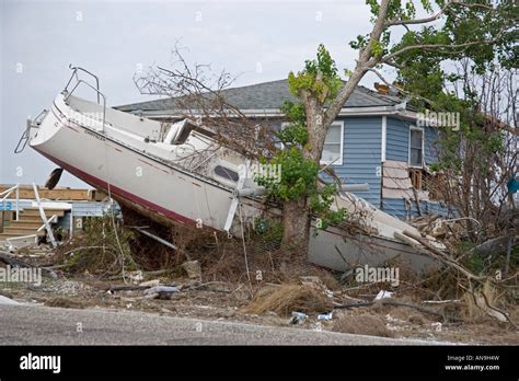 Damage caused by Hurricane Katrina Slidell Louisiana On the shore of ...