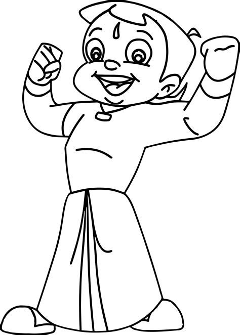 Chota Bheem Cartoon Drawing at GetDrawings | Free download