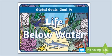 Life Below Water Poster - Teaching Kids About Global Goals