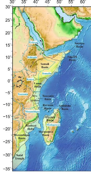 Sedimentary basins of East | Download Scientific Diagram