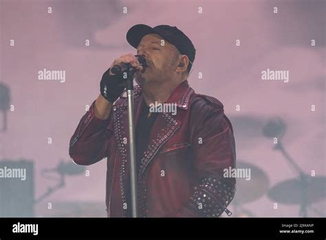 Milan, Italy. 24th May 2022. Italian singer Vasco Rossi during his live ...