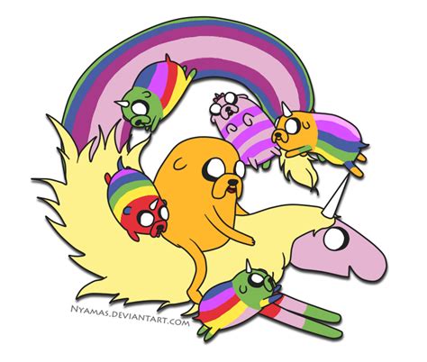 Lady Rainicorn and Jake | Jake, Lady Rainicorn and puppies!!!1 by Nyamas on deviantART Jake ...