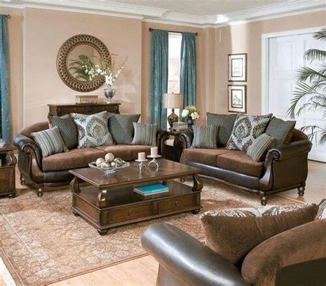 30+ Affordable Grey And Cream Living Room Décor Ideas | Brown living room decor, Brown and blue ...