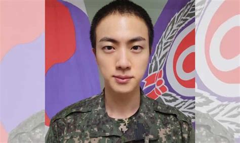 First photo of Jin wearing a military uniform from bootcamp released ...