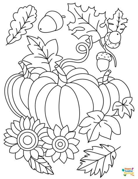 a black and white image of fall coloring pages