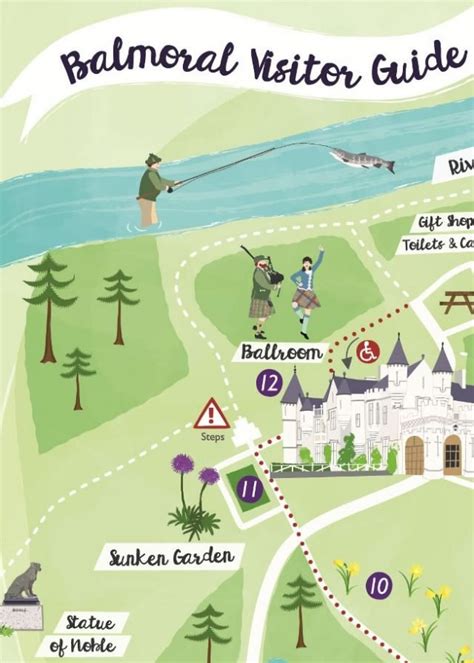 Balmoral illustrated visitor map - Bek Cruddace Illustration