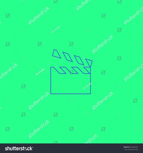 Movie Film Board Simple Outline Illustration Stock Illustration ...