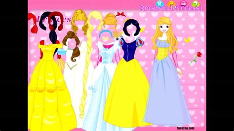 Disney Games Disney Princess Dress Up Game - YouTube