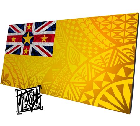 Niue Flag Art Niuean Design Canvas Artwork - Etsy