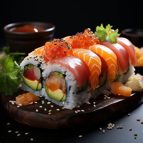 Premium AI Image | the world's most popular food sushi food