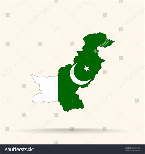 Map Pakistan Pakistan Flag Colors Stock Vector (Royalty Free) 420055612