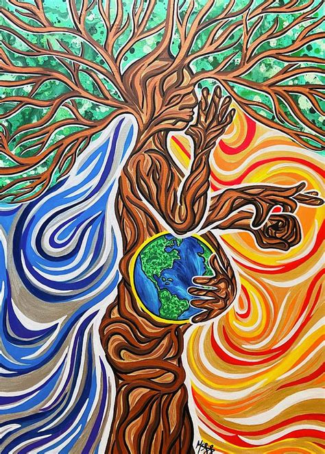 Mother Earth Painting by DAME Art Studio - Fine Art America