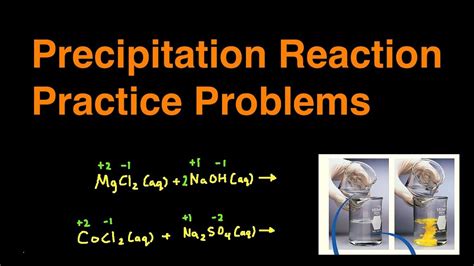 Precipitation Reaction Practice Problems & Examples - YouTube