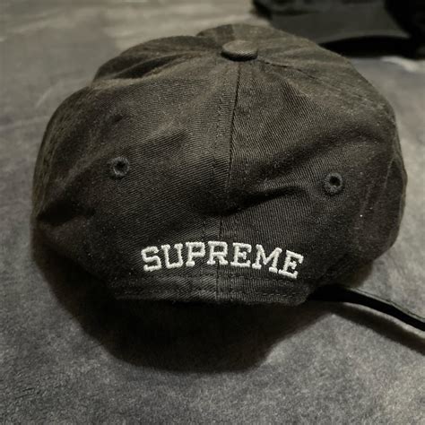 Supreme Men's Black and Grey Hat | Depop