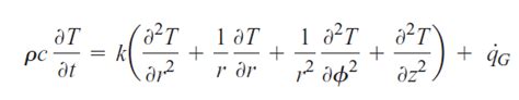 Solved: The heat conduction equation in cylindrical coordinates is ...