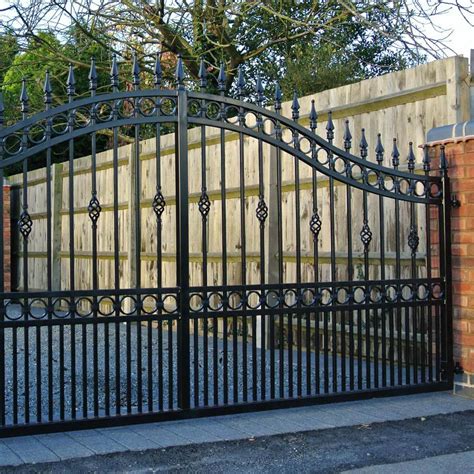 Wrought Iron Driveway Gates » Ironcraft in 2021 | Wrought iron driveway gates, Iron gates ...