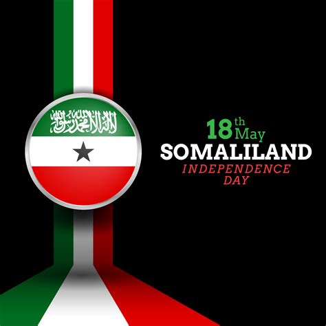 Somaliland independence day illustration with Somaliland flag vector ...