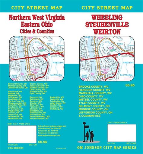 Wheeling WV / Weirton WV / Steubenville OH / Northern WV, West Virginia Street Map - GM Johnson Maps