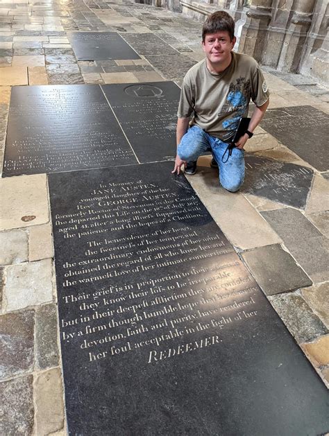 Paying respects at the grave of Jane Austen – Stephen Liddell