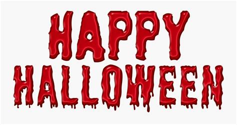 Happy Halloween Bloody Letters , Free Transparent Clipart - ClipartKey