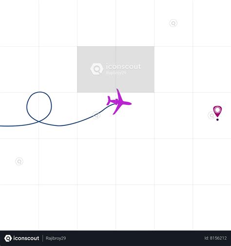 Aircraft Route Animated Icon download in JSON, LOTTIE or MP4 format