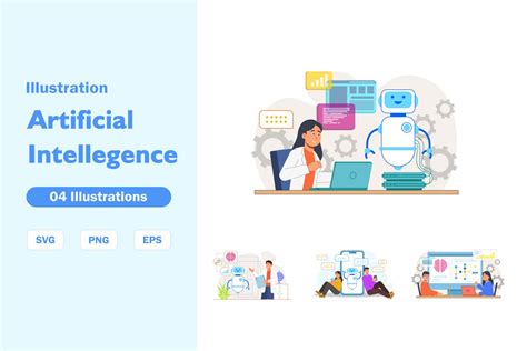 Premium Artificial Intelligence Illustration pack from Science ...