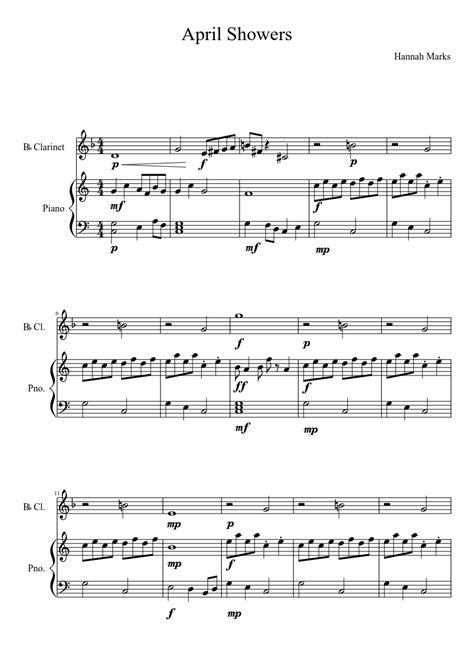 April Showers sheet music download free in PDF or MIDI