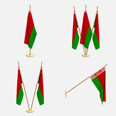 Belarus Flag Pack - 3D Model by dragosburian