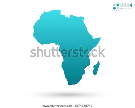 Vector blue gradient of Africa map on white background. Organized in layers for easy editing.