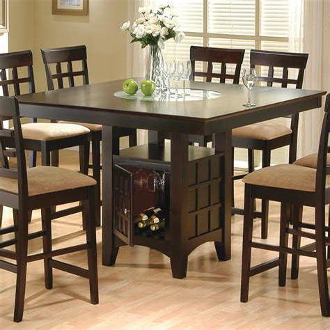 Coaster Mix & Match Counter Height Dining Table with Storage Pedestal ...