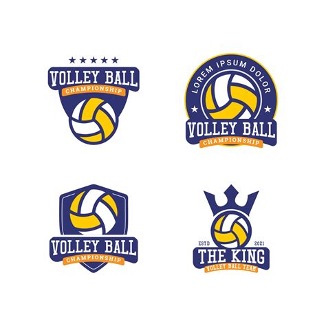 Volleyball team championship logo design concept 5235259 Vector Art at Vecteezy