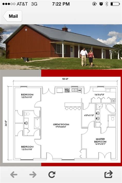 Morton house plan 1800 sq ft- loving the simplicity, bathroom entrance needs revised. | Metal ...