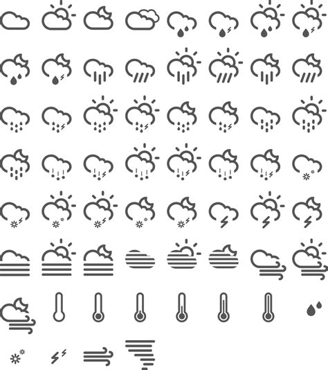Weather Icon Font at Vectorified.com | Collection of Weather Icon Font free for personal use