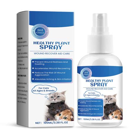 Shkhoas Cat Wound Spray for Friendly Cats All Forms Cat Wound Support Product to Clean Cuts ...