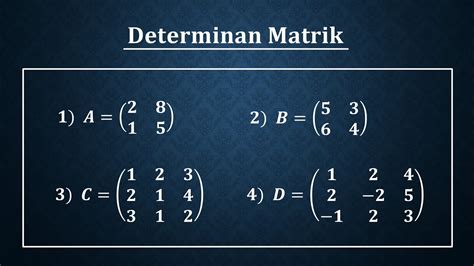 Cara cepat dan mudah determinan matriks ordo 2x2 dan ordo 3x3 - YouTube