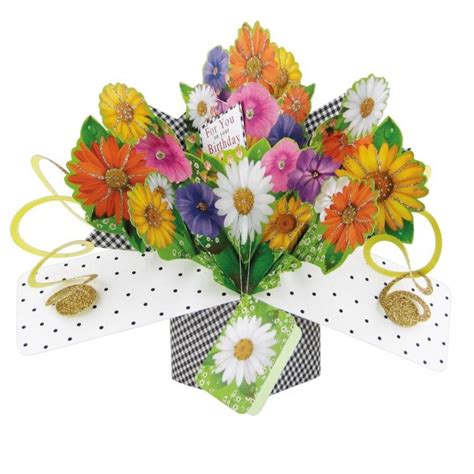 Flowers For You Pop-Up Birthday Greeting Card | Cards | Love Kates