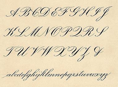 Copperplate Calligraphy Alphabet Printable