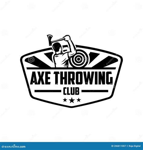 Axe Throwing Club Logo Template Stock Illustration - Illustration of logo, carpentry: 206811007