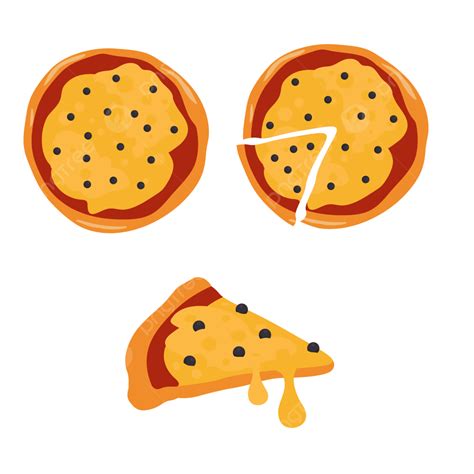 Cheese Pizza Vector Hd Images, Cheese Pizza Clipart Illustration, Pizza, Cheese, Cheese Pizza ...