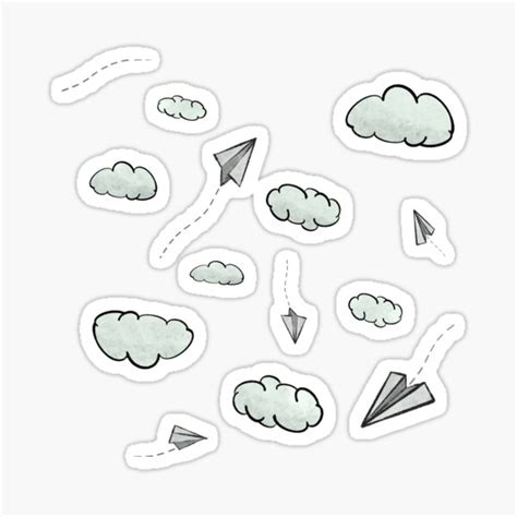 "Paper Planes, Seamless Pattern, Blue Sky, Clouds, Paper Airplane ...