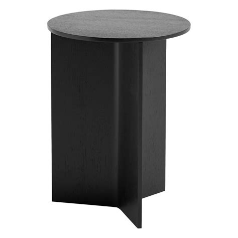HAY Slit Wood table, 35 cm, high, black | Pre-used design | Franckly