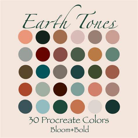 Earth Tones Procreate Color Swatches | Etsy | Earth colour palette, Jewel tone color palette ...