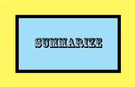 Summarize - Vocabulary Strategies