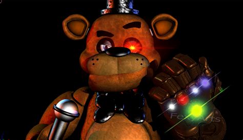 Blender - Freddy gets the Infinity Gauntlet! by Rosylina on DeviantArt