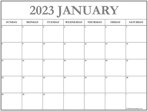 January 2023 calendar | free printable calendars