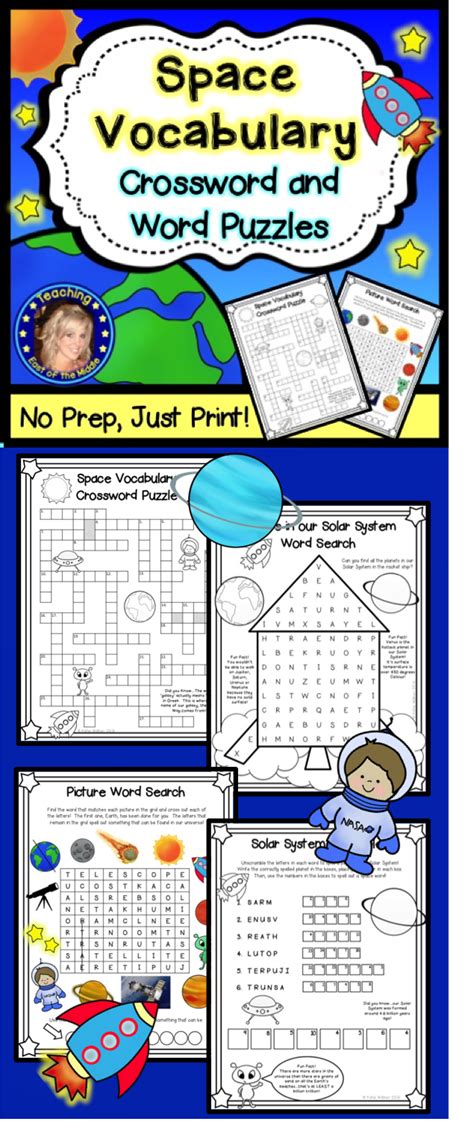 Solar System Word Puzzles | Space vocabulary, Word puzzles, Solar system