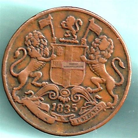 East India Company - 1835 - One Quarter Anna - Rarest Coin